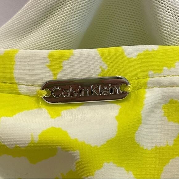 Calvin Klein LIGHT YELLOW LEOPARD Tummy-Control One-Piece Swimsuit Size 14 NEW - Picture 8 of 10